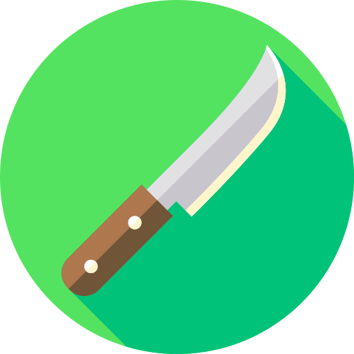 Butcher knife Flat Circular Flat icon