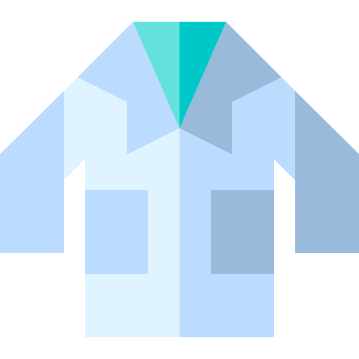 Lab coat Basic Straight Flat icon
