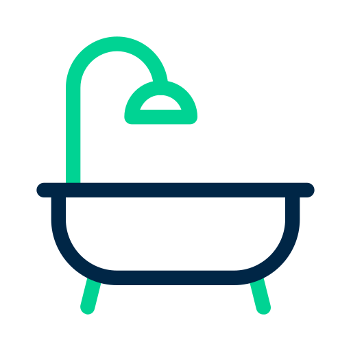 Bathtub Generic color outline icon