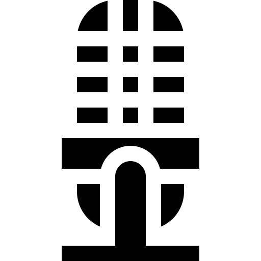 microfoon Basic Straight Filled icoon