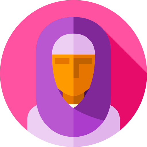 Arab woman Flat Circular Flat icon