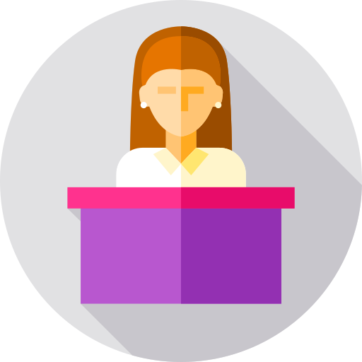 Lectern Flat Circular Flat icon