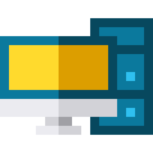 Informática Basic Straight Flat Ícone