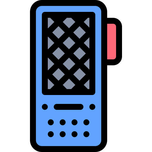 Walkie talkie Detailed Rounded Lineal color icono
