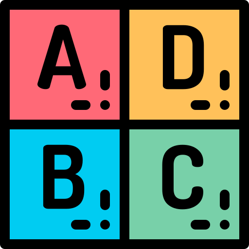 alphabet Detailed Rounded Lineal color icon