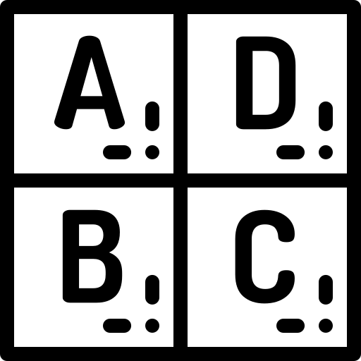 alfabet Detailed Rounded Lineal ikona