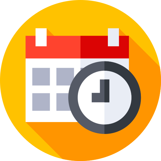 Calendario Flat Circular Flat icono