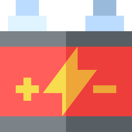 Battery Basic Straight Flat icon