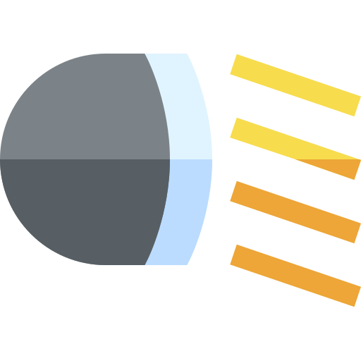 koplamp Basic Straight Flat icoon