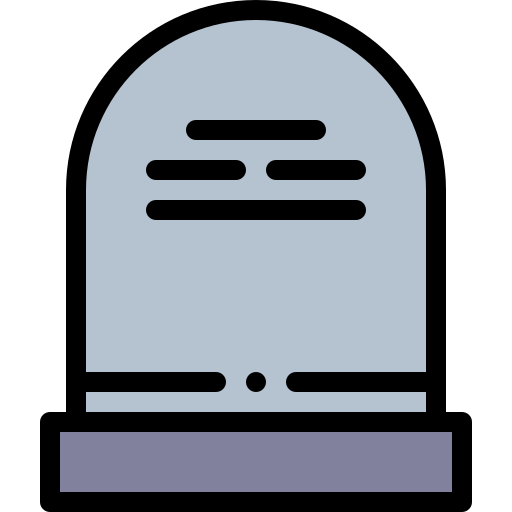 Headstone Detailed Rounded Lineal color icon