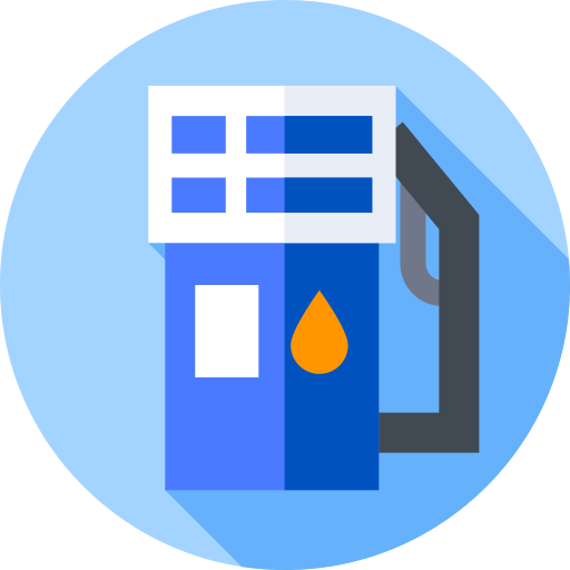 Gas pump Flat Circular Flat icon