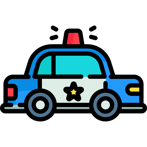 Coche de policía Special Lineal color icono