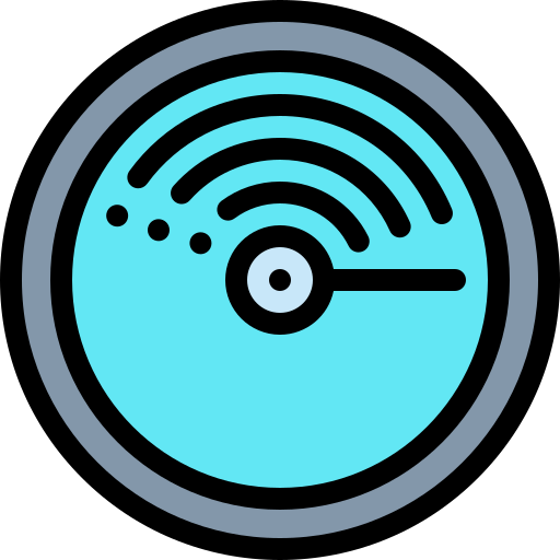 radar Detailed Rounded Lineal color icoon