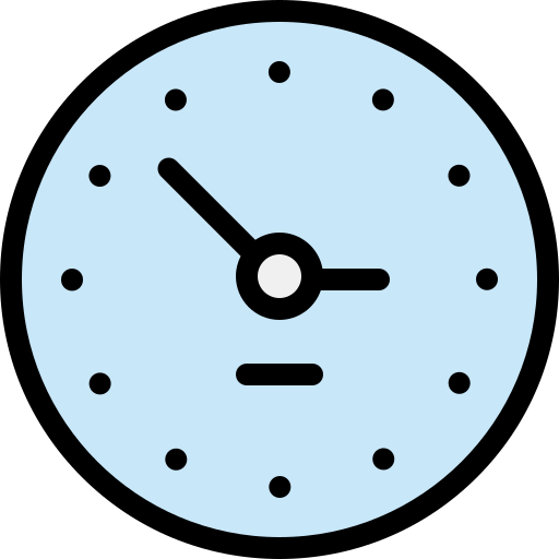 시계 Detailed Rounded Lineal color icon