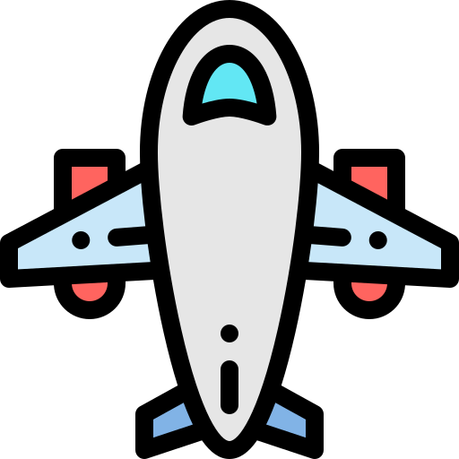 Aeroplano Detailed Rounded Lineal color icono