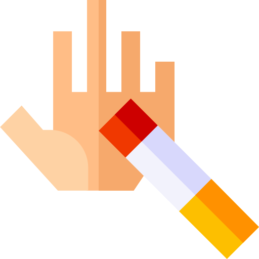 stoppen met roken Basic Straight Flat icoon