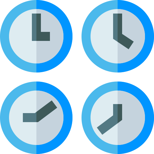 Time zone Basic Straight Flat icon