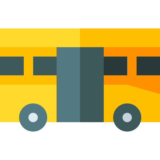 bus Basic Straight Flat icoon