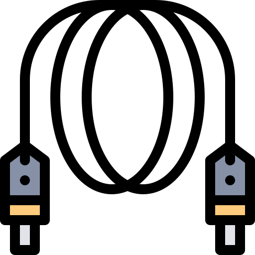 Cable Detailed Rounded Lineal color icon