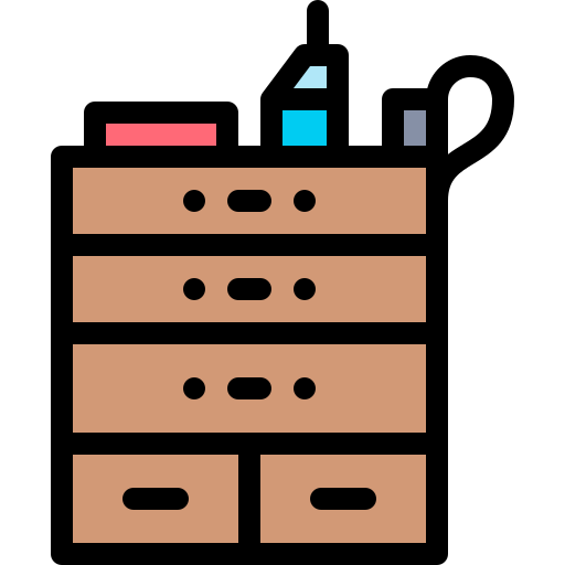 Cabinet Detailed Rounded Lineal color icon