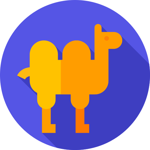 wielbłąd Flat Circular Flat ikona