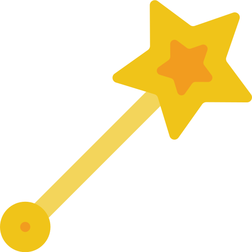 Magic wand Basic Miscellany Flat icon