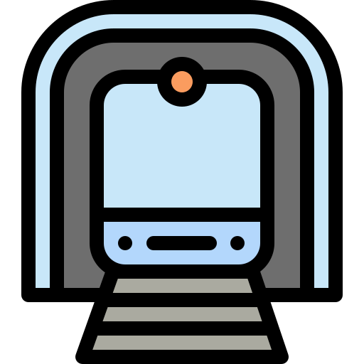 metropolitana Detailed Rounded Lineal color icona