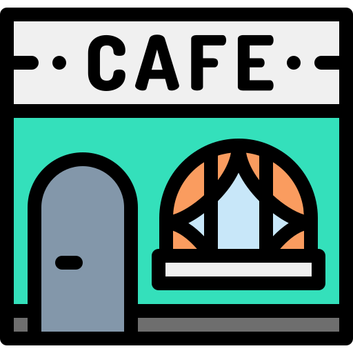 cafe Detailed Rounded Lineal color icon