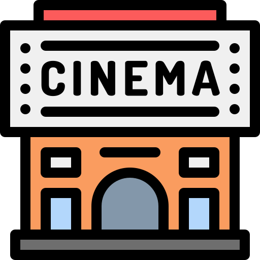 Cinema Detailed Rounded Lineal color Ícone