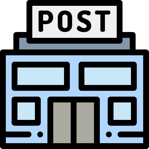 bureau de poste Detailed Rounded Lineal color Icône