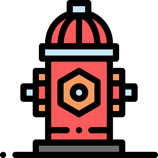 Fire hydrant Detailed Rounded Lineal color icon