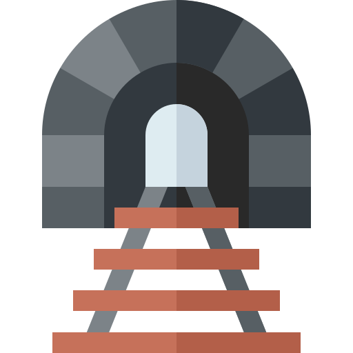 터널 Basic Straight Flat icon