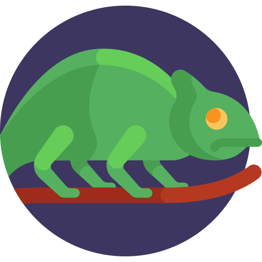 Chameleon Detailed Flat Circular Flat icon