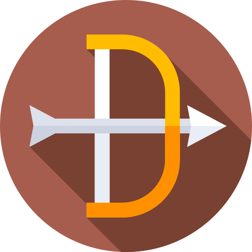 弓 Flat Circular Flat icon