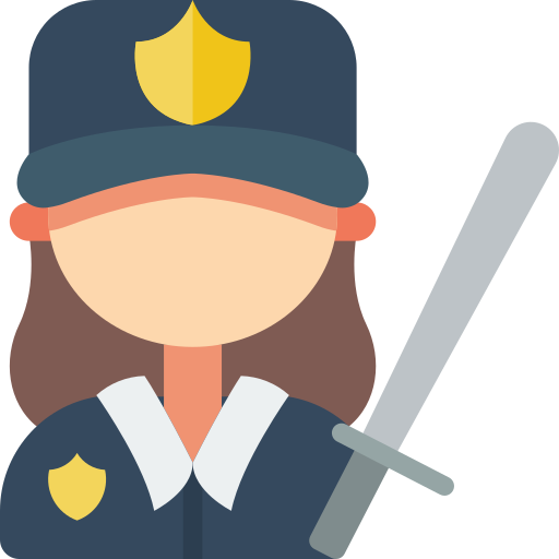 Policewoman Basic Miscellany Flat icon