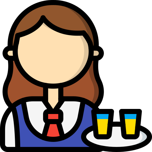 Waitress Basic Miscellany Lineal Color icon