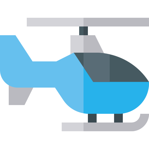 Helicóptero Basic Straight Flat Ícone