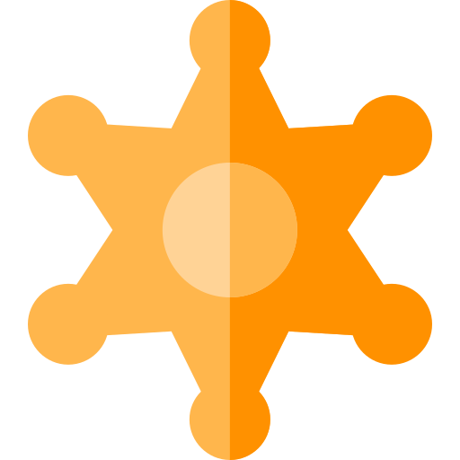 odznaka szeryfa Basic Straight Flat ikona