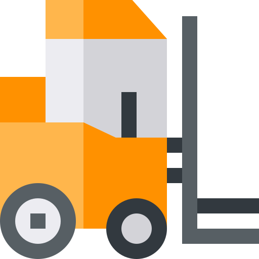 Lift truck Basic Straight Flat icon