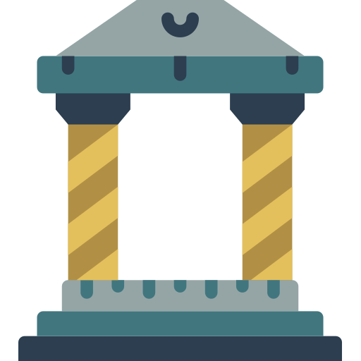 tempio greco Basic Miscellany Flat icona