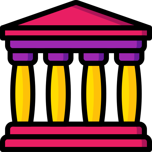 grecka świątynia Basic Miscellany Lineal Color ikona
