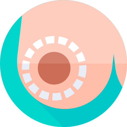 胸 Flat Circular Flat icon