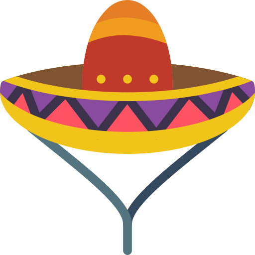 cappello messicano Basic Miscellany Flat icona