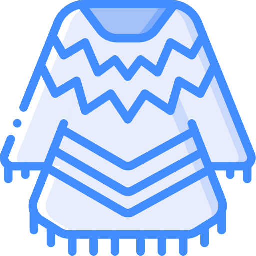 Poncho Basic Miscellany Blue icono