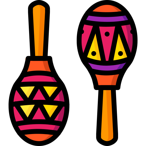 Maracas Basic Miscellany Lineal Color icon