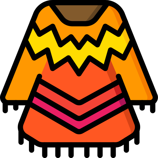 Poncho Basic Miscellany Lineal Color icon