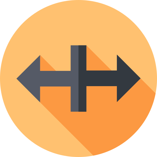 Redimensionar Flat Circular Flat icono
