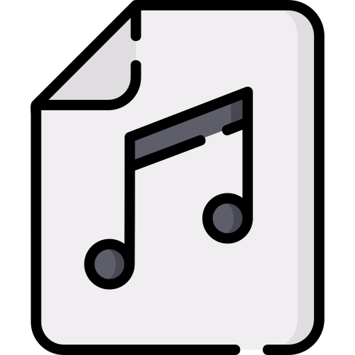 Music file Special Lineal color icon