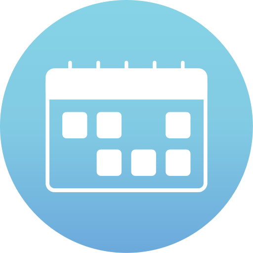 calendario Generic gradient fill icona