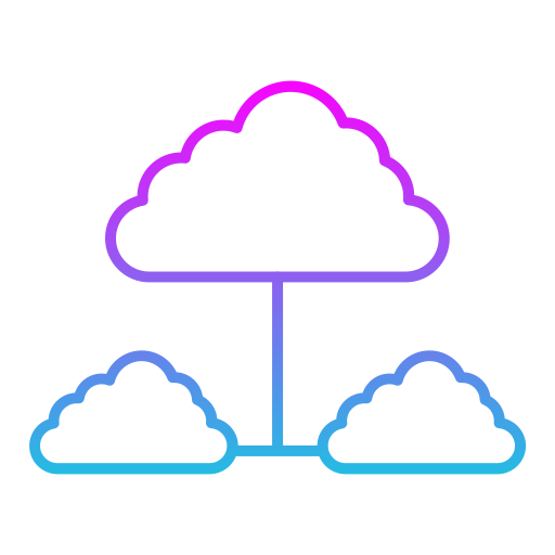 compartir nube Generic gradient outline icono